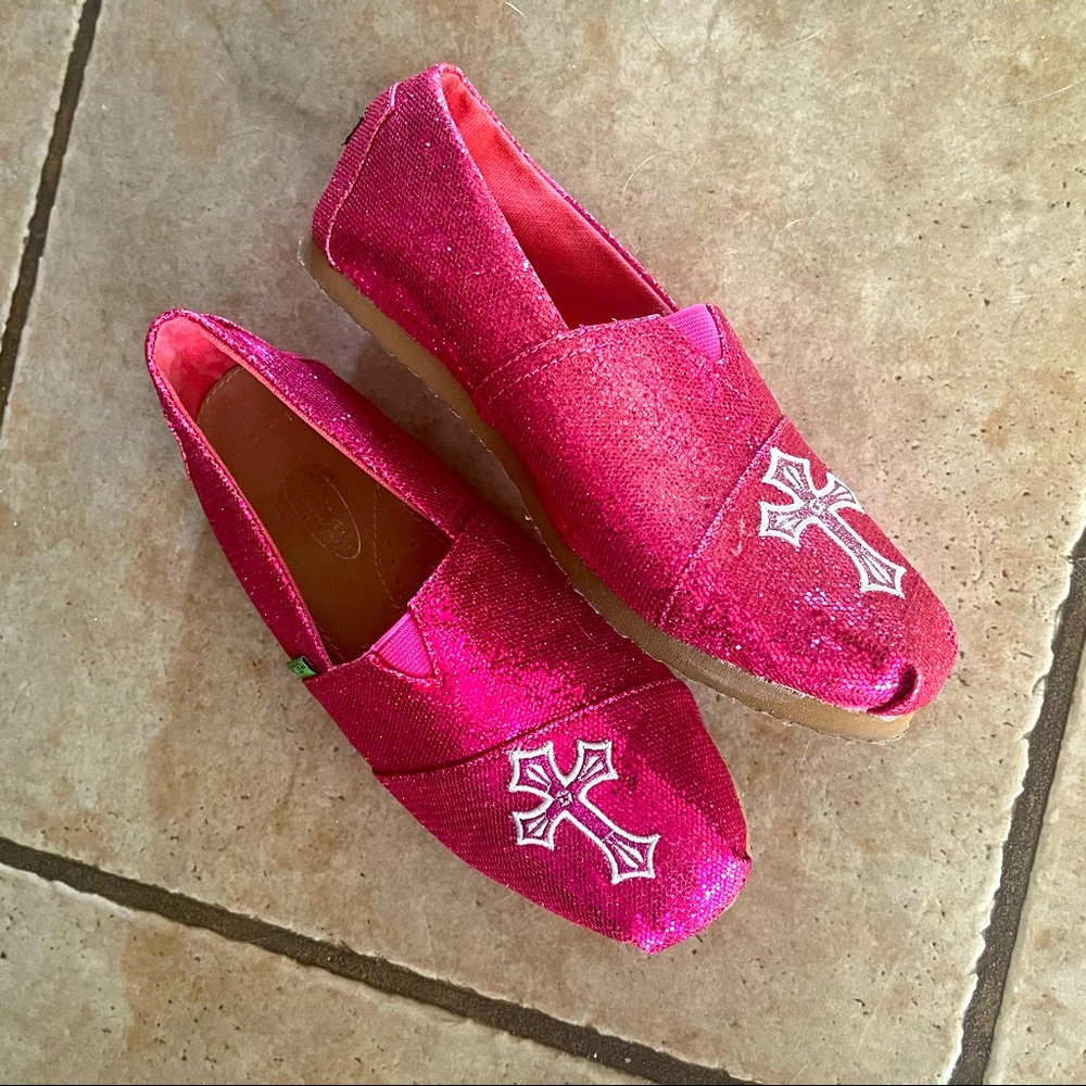 Atlas Sparkly Pink Fuchsia Loafers